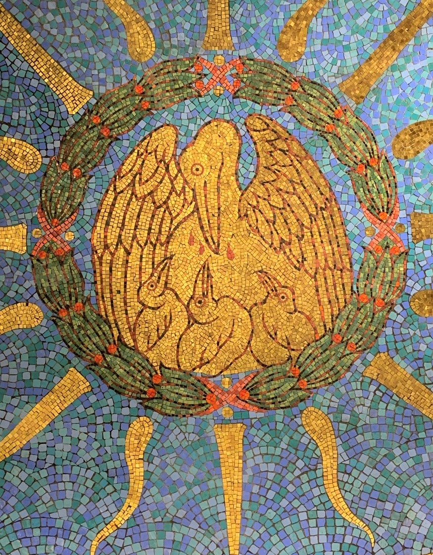 Pelican mosaic chapel