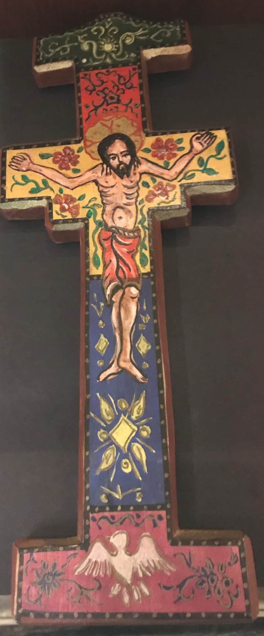 Crucifixion,painted Wood, Poland