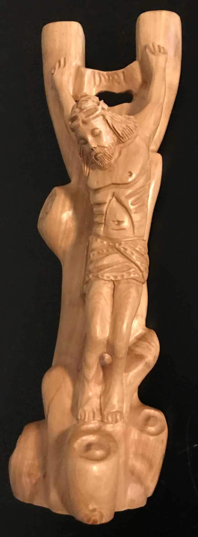 Crucifixion, Carved Olivewood
