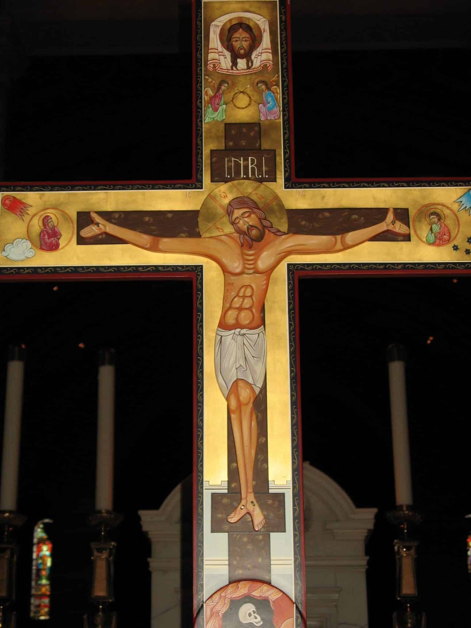 Crucifixion Processional Cross, Icon, Deb Korluka